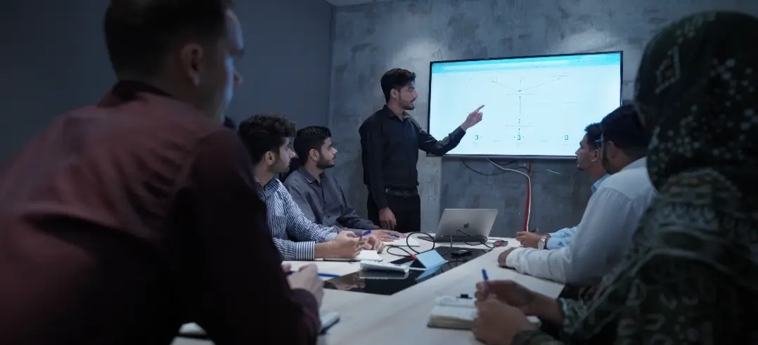 Our team collaborating in the Lahore office